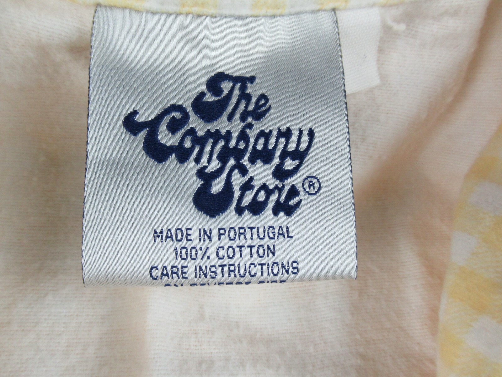 The Company Store Women's Flannel Sleep Shirt Yellow Plaid Size M