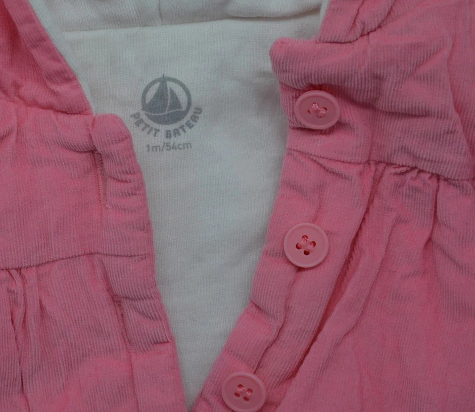 Forrado Original Bebé Chaqueta De Petit Bateau Talla 1M 54 Newborn - Imagen 2 de 2