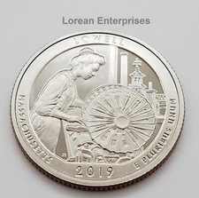 2019 S America the Beautiful ATB Quarter MA -Lowell- CLAD ✼PROOF✼ Uncirculated