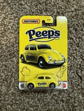 Matchbox VW 1962 Volkswagen Beetle Peeps Candy, Easter Basket Stuffer Yellow
