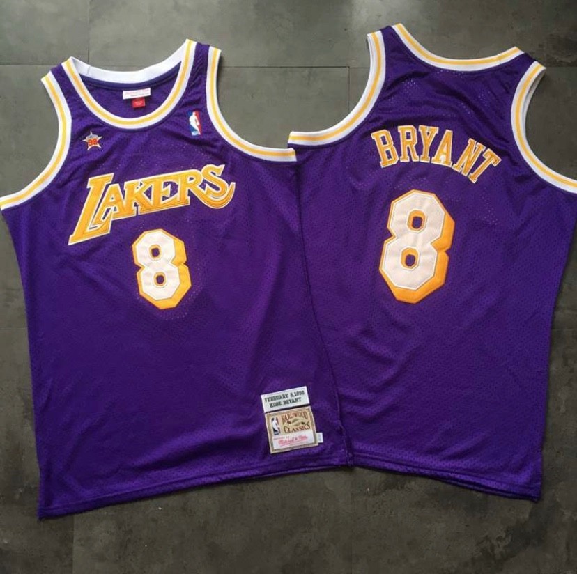 Los Angeles Lakers Kobe Bryant 8 Allstar Purple vintage basketball jersey