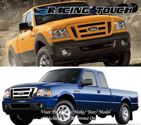 Rain Guards Sun Visor Front 2pcs Ford Ranger 93-97 98 99 00 11 XLT FX4 EXT. Cab - Picture 7 of 7