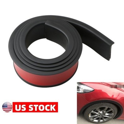 Rubber Car Wheel Eyebrow Arch Trim Lips Strip Fender Flare Protector Universal