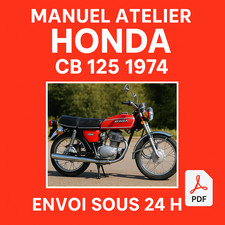 Manuel Atelier Honda CB 125 1974 Revue Technique Moto Français RMT CD PDF