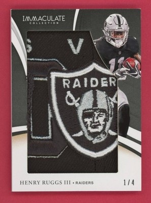 2020 Panini Immaculate Collection Henry Ruggs RC Caps Team Logo /4 Rookie Patch