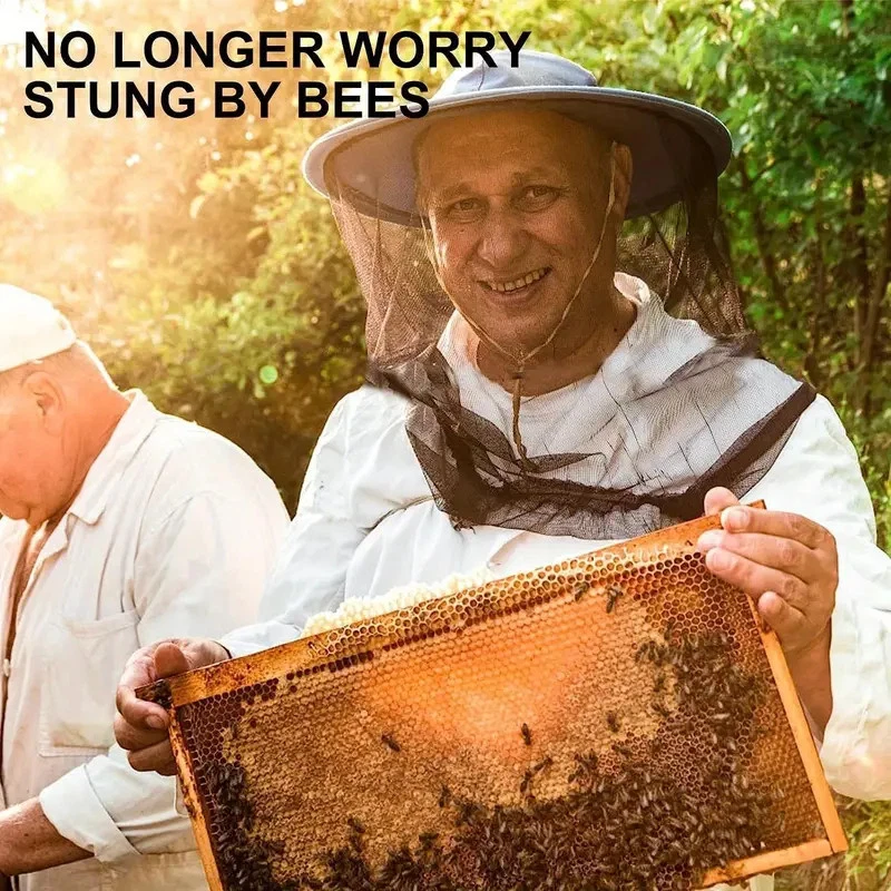 Защита от комаров жуков пчел насекомых голова сетка шляпа крышка защита от солнца рыбалка туризм - Изображение 2 из 4