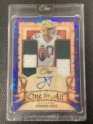 Jordan Love 2023 Panini One #341 Blue Prizm One For All  /75 Packers