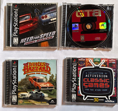 PS1 Game Lot: GTA 2, Need for Speed High Stakes, Dukes of Hazzard, Activision