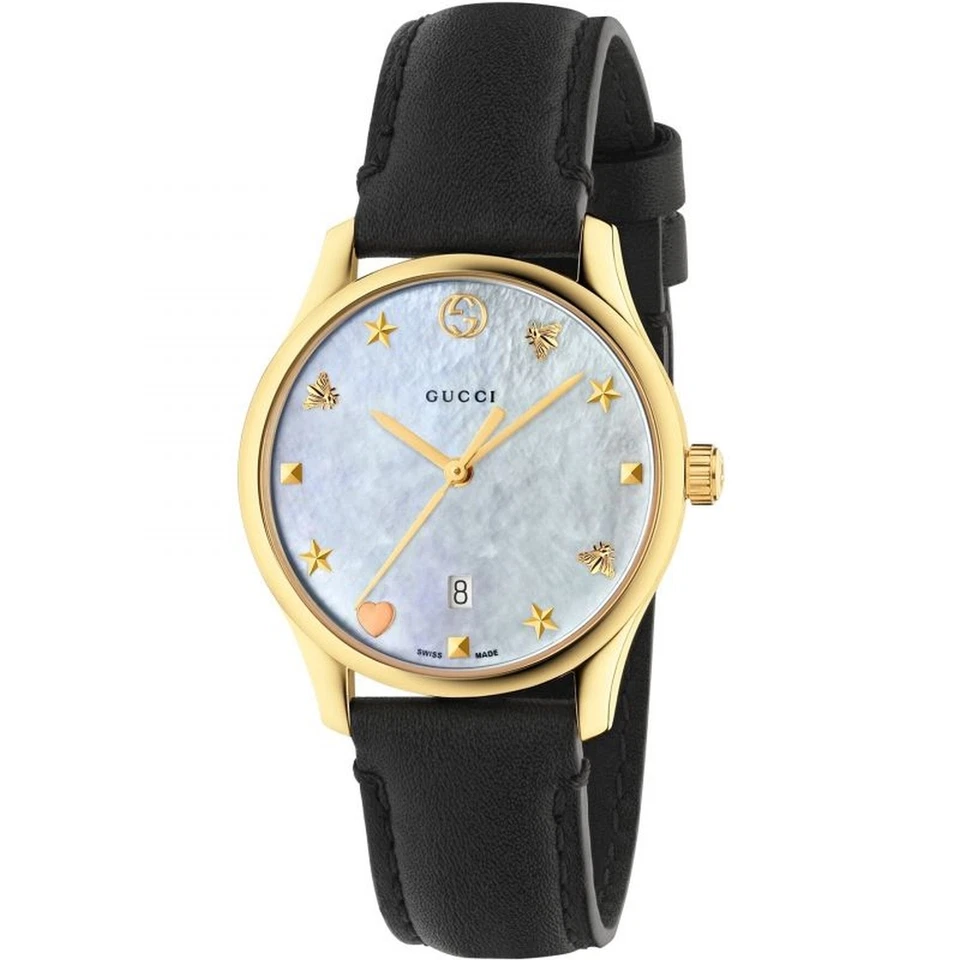 Gucci YA126589 Women's G-Timeless Mother of Pearl Quartz Watch
