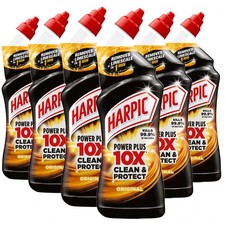 Harpic Power Plus 10X Original Cleaner Kill 99.9% Bacteriea Pack of 6 x 750ml 2.13 per litre