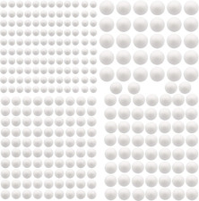300 Pack Craft Foam Balls, 4 Sizes Including 1-2 Inches, Polystyrene Smooth roun