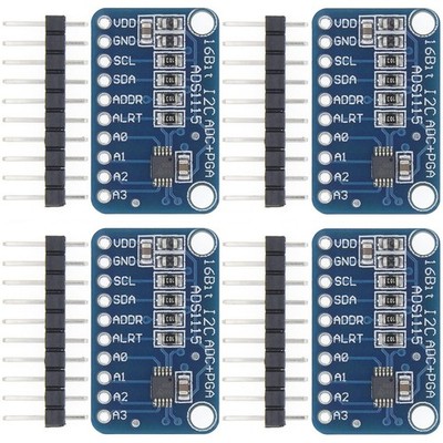4 PCS ADS1115 16-Bit 4-Channel ADC PGA Converter for Arduino Raspberry Pi DIY