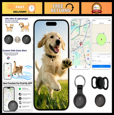 GPS Pet Tracker for Dogs & Cats | Real-Time Location | Waterproof IP68 | No Mont