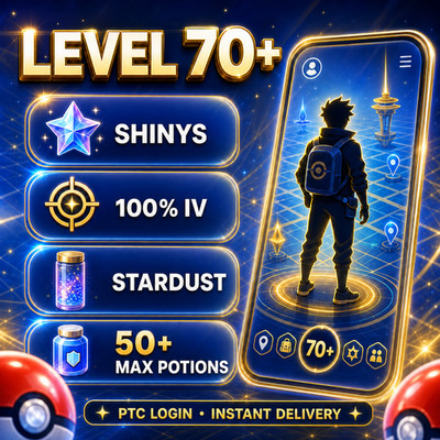 Starter Account | Level 70+ |  Shinys |  100IV | Stardust | NoTeam | PTC Login