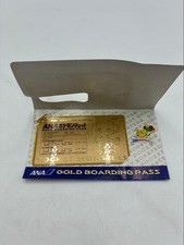 ANA Pok mon Jet Inaugural Flight Commemorative Gold Boarding Pass Mew