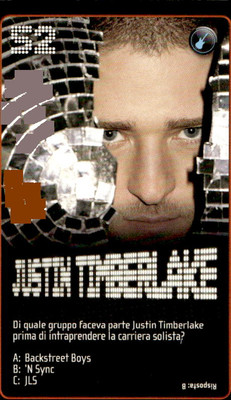 Esselunga StarZone # 52 Justin Timberlake card