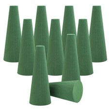 20 PCS Green Floral Foam Tree Cones Dry Wet Flower Foam Blocks 3.15x7.87 Inch