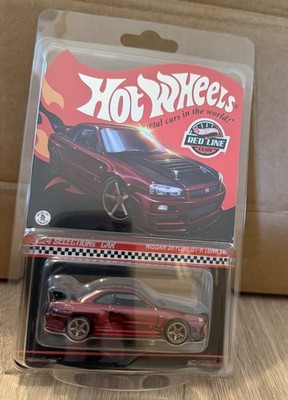 HotWheels Nissan Skyline R34 GT-R RLC Redline Club (red) Rot Metallic Hot Wheels