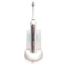 Pyle Ultrasonic Recharge Toothbrush Charging Dock, Ultraviolet Brush Head White