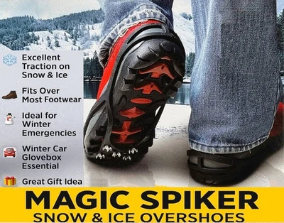 Magic Spiker Anti-Slip Shoe Grips | Ice & Snow Traction Spikes | Winter Safety