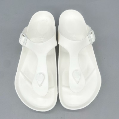 Birkenstock Womens Gizeh EVA Sandals Shoe White Rubber Thong SlipOn Beach  Pool
