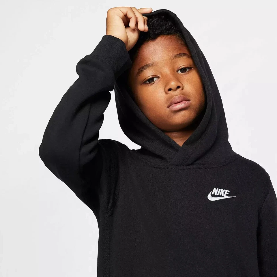 Nike Boys’ Club Fleece Pullover Hoodie – Black - Image 4 of 4