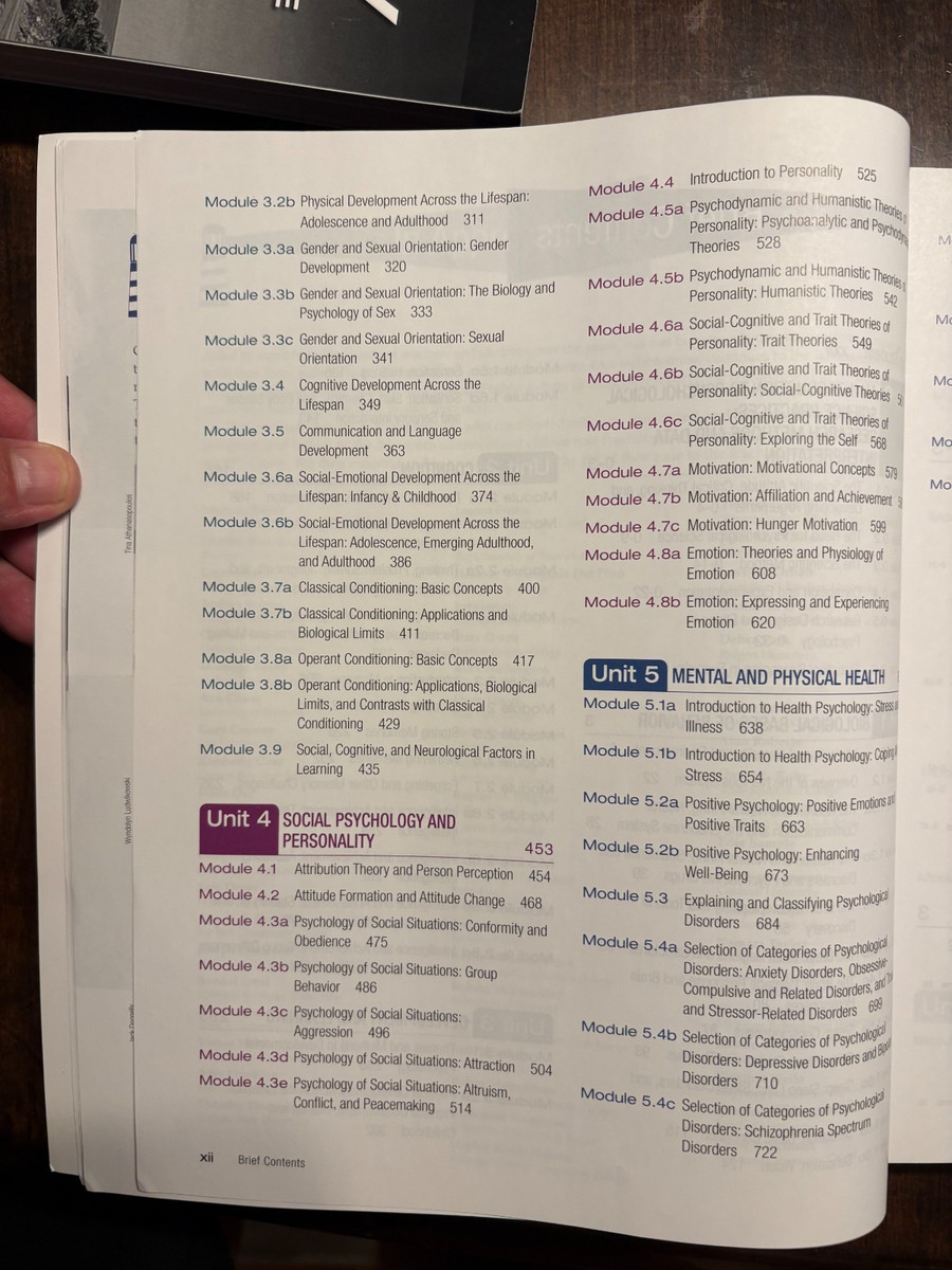 Myers AP psychology textbook - Fouth Edition - NFS Paper Back View 5