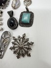 Lot Of 11 Vintage 925 Sterling Silver Gemstone Pendants Resell Wear 100+ Grams — photo 4