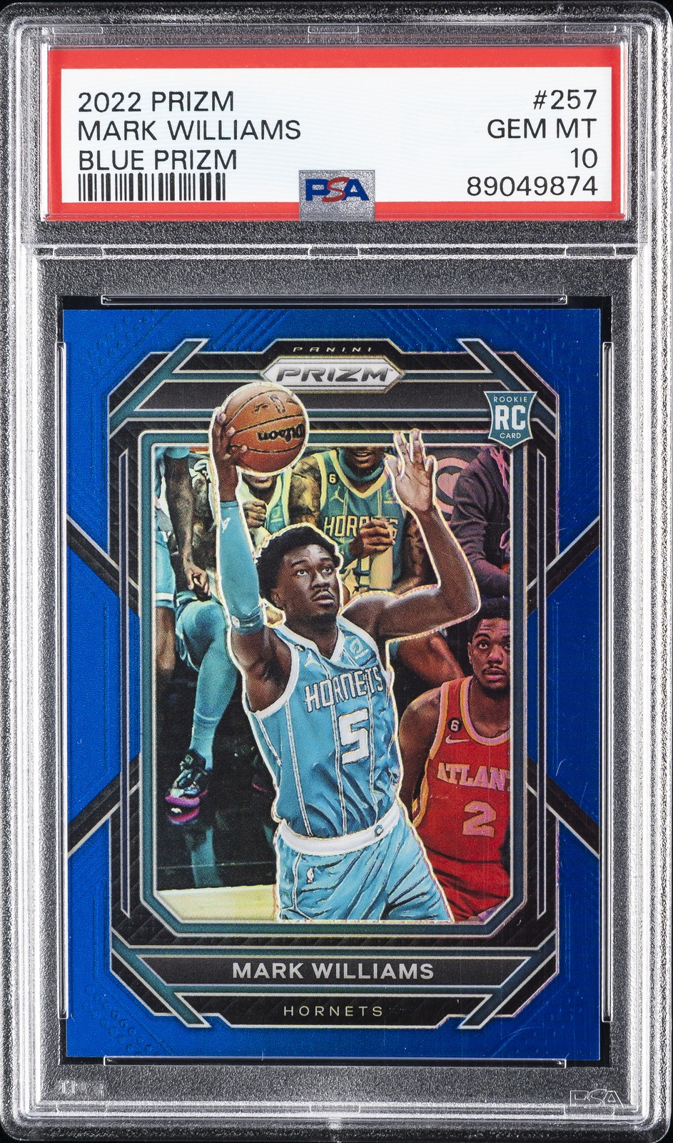 2022 PANINI PRIZM BLUE PRIZM #257 MARK WILLIAMS 125/199 PSA 10