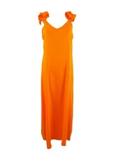 Vince Camuto Women's Ruffled-Shoulder Dress (L, Sunset Orange) 194288828255
