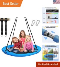 Spacious 40 Inch Blue Tree Swing - Safe  Fun for Kids and Adults, 700lb Limit