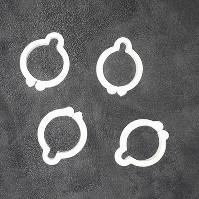4 NOS white bicycle bike plastic cable frame clips clamps clamp clip 1'' 25.4