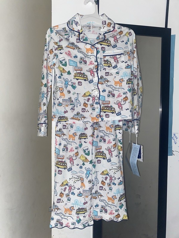 Roller Rabbit X Target Road Trip Girls Pajama SET Size M 8 (Sold Out) New w/tags