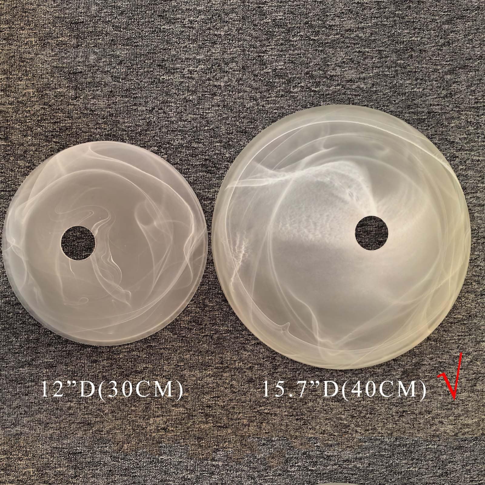 Plug in Pendant Light Alabaster Glass Shade 15.7" D Hanging Lamp with On/Off ...