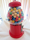 VINTAGE RED CAROUSEL GUMBALL MACHINE/FULL OF GUM/NO 89-B-055366 — photo 3