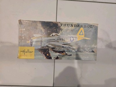 Vintage Heller Models Thunderbolt P-47N 1:72 Scale Model Kit 