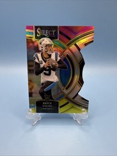 2023 Select Bryce Young Premier Level Red & Yellow Prizm Die-Cut Rookie #167.