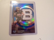DIEGO PAVIA 2025 BOWMAN UNIVERSITY CHROME LETTERED UP REFRACTOR ROOKIE CARD /150