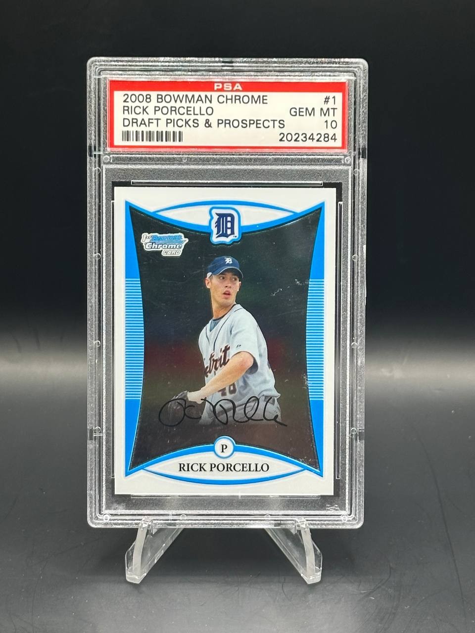 2008 Bowman Chrome Draft Rick Porcello Draft PSA 10 #1 Tigers