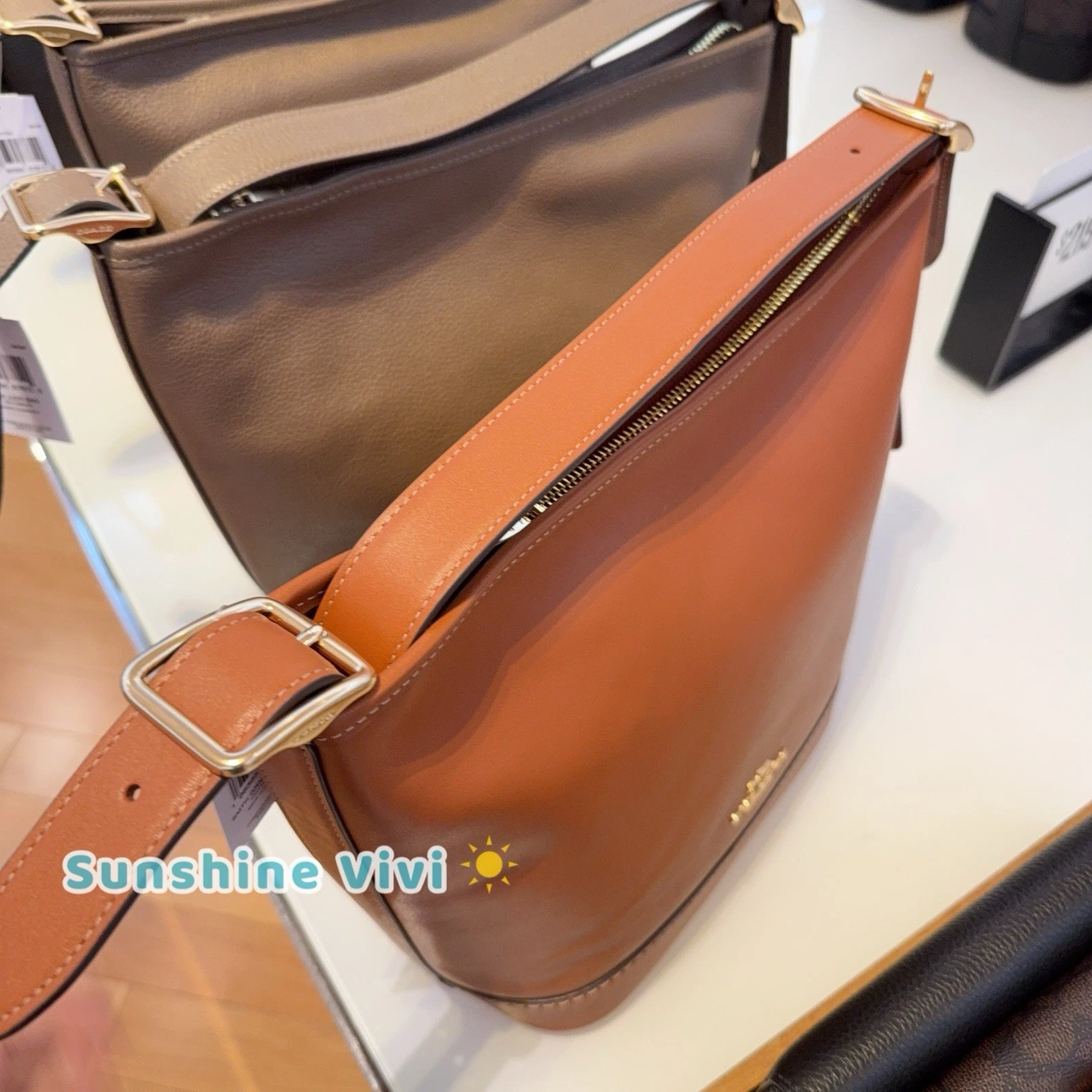 Borsa Coach Jude nuova con etichetta limitata in pelle CBH19 marrone marrone chiaro