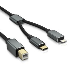 OTraki 2-in-1 MIDI Cable Printer Cable 1.5 m Gray