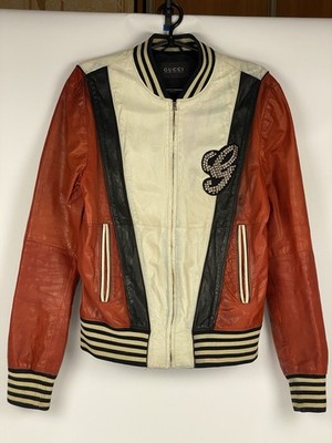 SS 2008 Gucci by Frida Giannini Runaway Leather Varsity Jacket