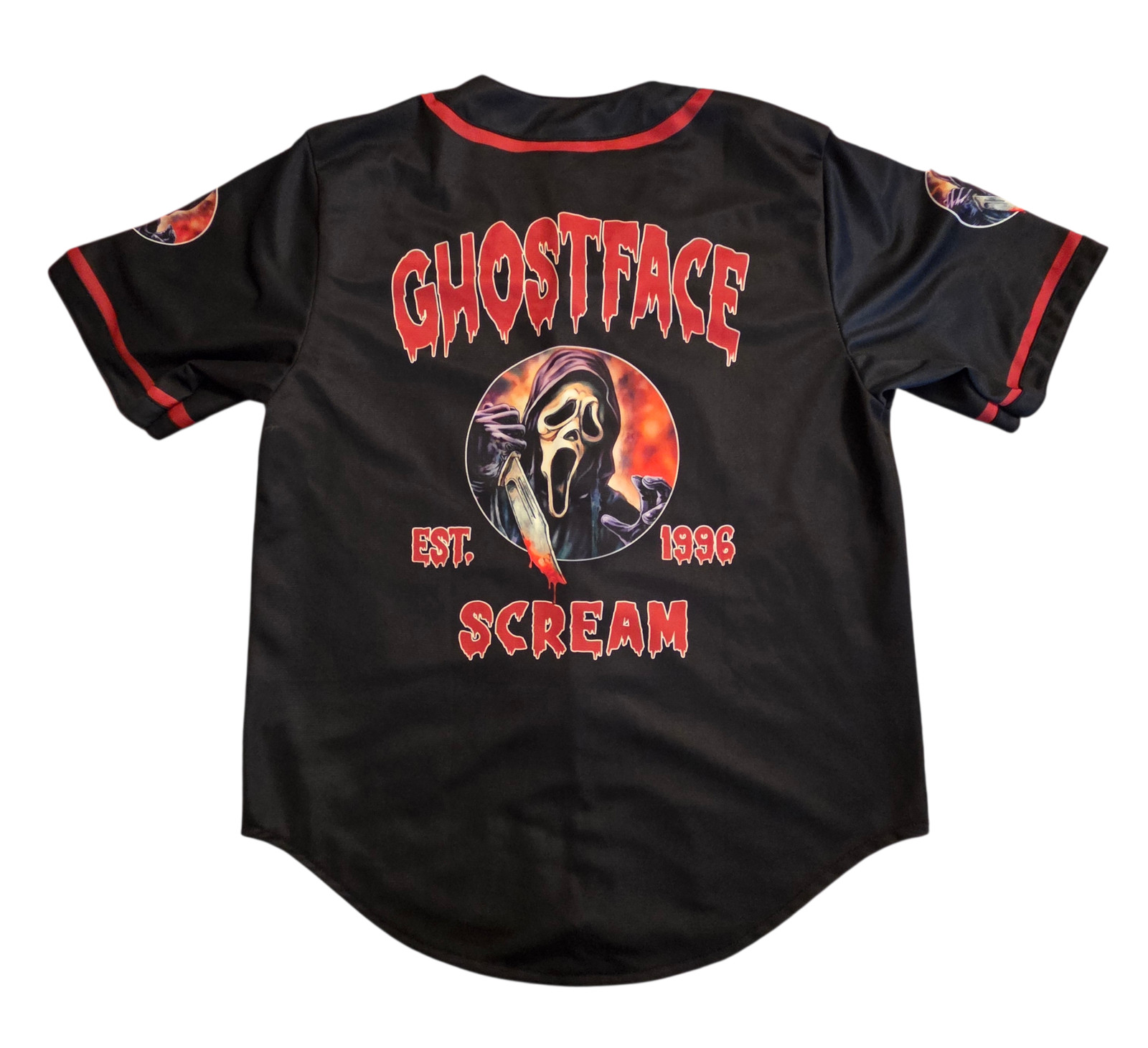 Scream Ghostface Horror Baseball Style Button Up … - image 2
