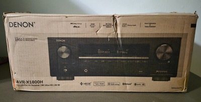 Denon AVR-X1800H 7.2ch AV Receiver 8K HDMI HEOS Dolby Atmos (New Open Box)