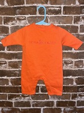 OLD NAVY UNISEX BABY XS 0-3 MONTHS ORANGE LITTLE PUMPKIN ONE PIECE HALLOWEEN T
