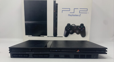 Sony PlayStation 2 PS2 Slim Black SCPH-70011 Console Box