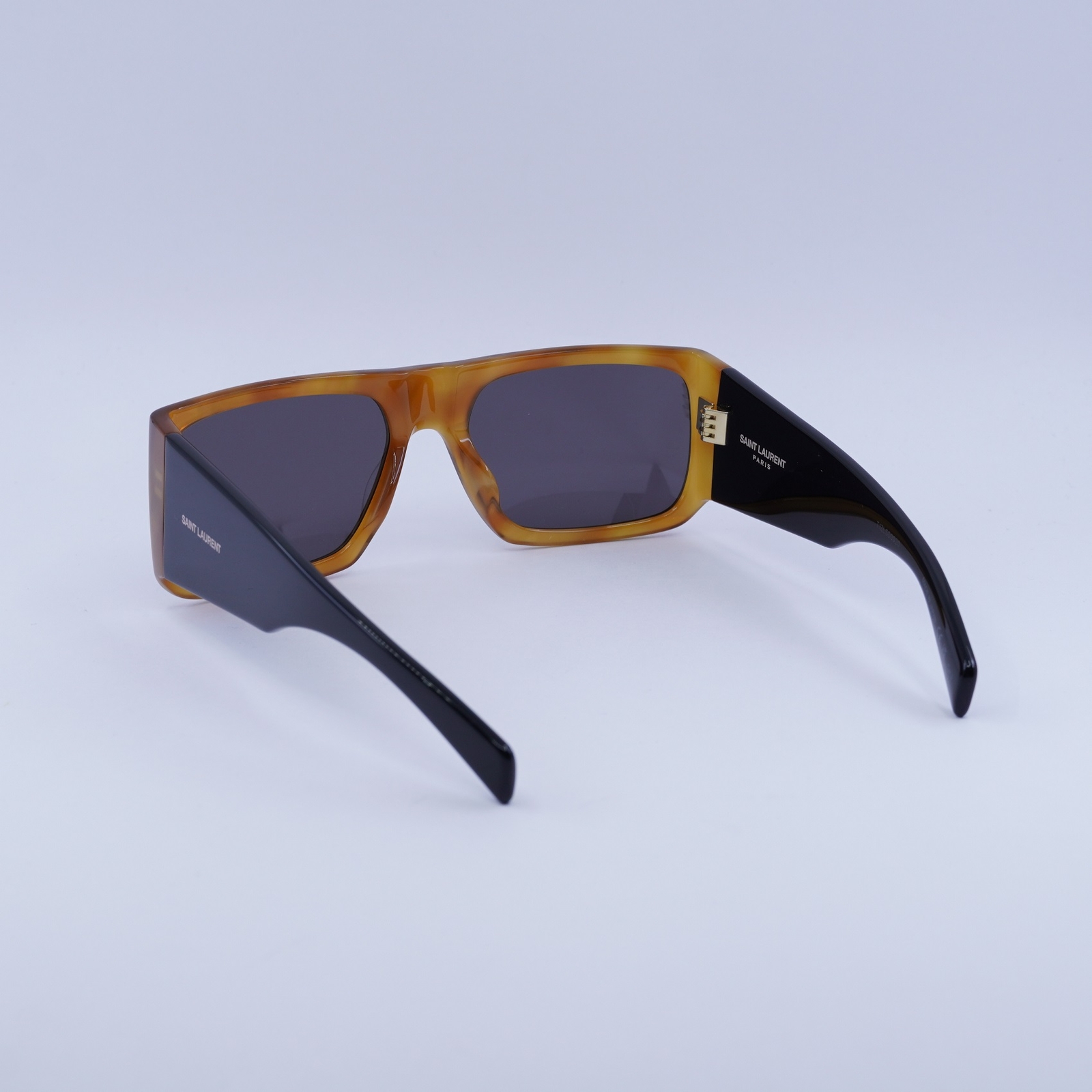 Saint Laurent SL635ACETATO 005 Occhiali da Sole Marrone Avana Nero Nero 58 18 130...