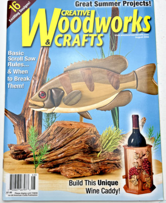 Scroll Saw Patterns Included! Creative Woodworks & Crafts Issue #133- 2008- NEW
