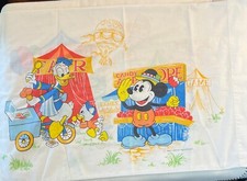 Vtg Pacific Walt Disney Cartoon Standard Pillowcase Mickey Mouse Donald Pluto