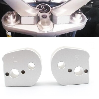 Chrome Handlebar Riser Mounting Clamp Adapter Parts For Yamaha FJR1300 2006-2024